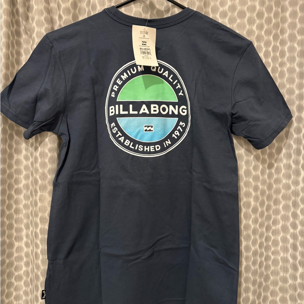 Billabong Blue Short Sleeve Tee with Logo